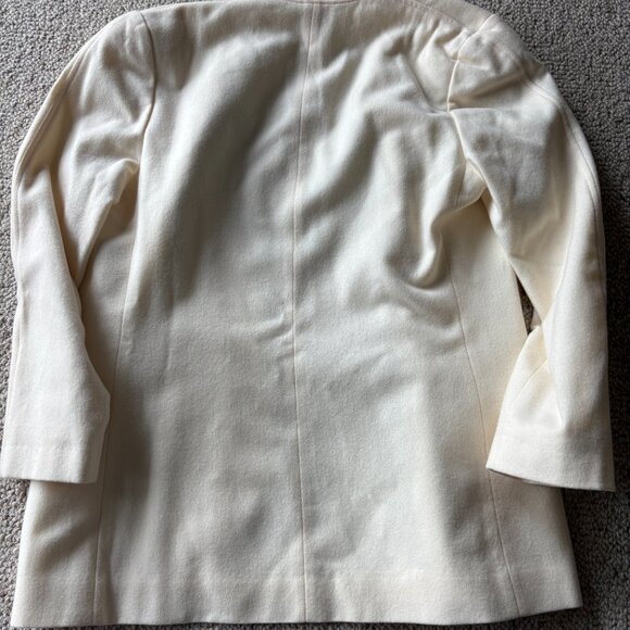 Miss Pendleton 100% Virgin Wool Suit Vintage Academia Skirt Blazer Set 10 Ivory - Picture 7 of 16